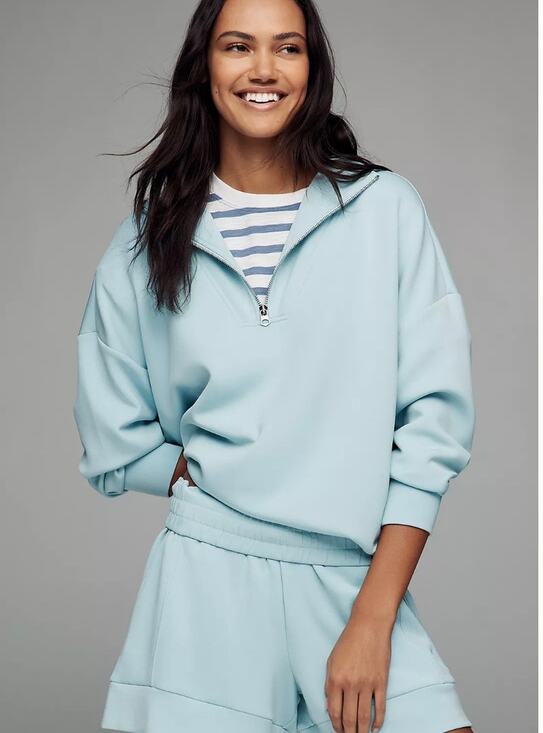 Varley Tops - Varley Women's Hawley Half-Zip Pullover Sky Blue Size L